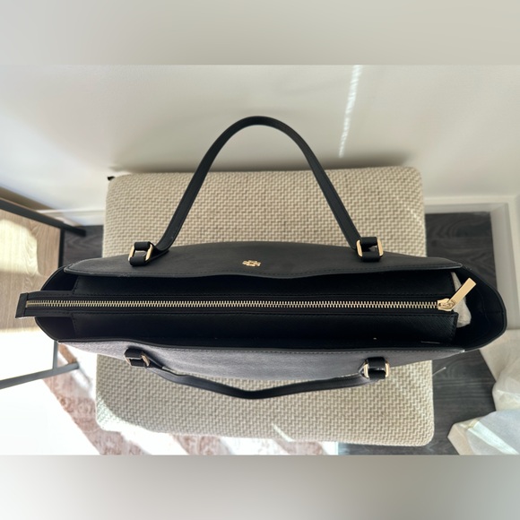Tory Burch Black Tote / Shoulder bag / laptop holder inside! - Picture 4 of 7